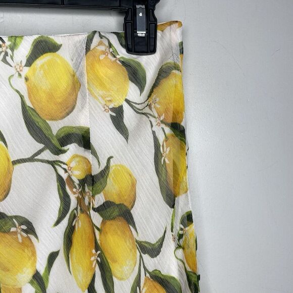 J.CREW Collection Mini Skirt Women XS Lemon Print NEW Sheer Overlay CB791 - Picture 8 of 16